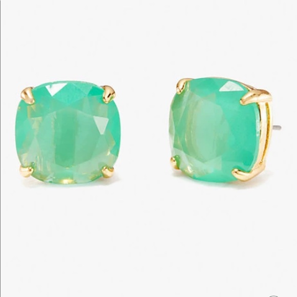 kate spade Jewelry - Host Pick 💚 Classic Kate Spade | Light Beryl Green Stone Stud Earrings